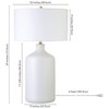 Henn&Hart 29'' Transitional 1-Light Table Lamp with White Fabric Drum