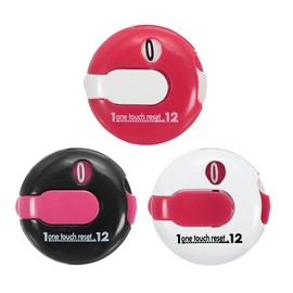 PATIKIL Golf Score Counter, 3 Pack Mini Golf Shot Stroke Attachment Counter Clicker Clip for Golfers Glove Bag Hat, White Red/Red/Black Red