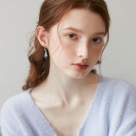 Rocayi Infinity Celtic Knot Earrings 925 Sterling Silver Dangle Drop Leverback Sapphire Earrings September Birthstone Jewelry Gifts for Women