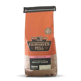 Fairhaven Mill Organic Whole Grain Millet Flour - 5-lbs - Tender, Mild, and Finely Ground Flour - Naturally Gluten Free - 8516