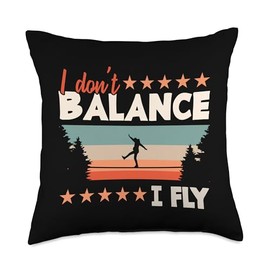 Slackliner Slackling Slackline Throw Pillow