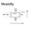 Musiclily Basic Steel Flat Bottom Humbucker Pickup Mounting Rings Set