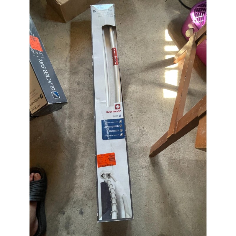 Glacier Bay #35644BNHD Adjustable Double Tension Curved Shower Rod in