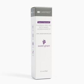 CariFree Fluoride Free Gel, Grape Flavored, Nano Hydroxyapatite Toothpaste, Neutralizes pH, Freshens Breath & Moistens Mouth, Dentist Recommended for Oral Care (Pack of 1), Sweet Grape