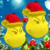 Grinch Face Christmas Tree Baubles, Light Up, Holiday Ornaments with