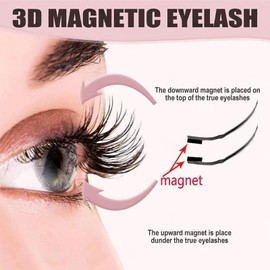 Magnetic Eyelashes - Reusable Magnetic Eyelashes with Applicator - 2 Pairs of Natural Look False Lashes, Easy to Wear and Remove, No Glue Needed (Magnetics Eyelashes Kit Style A4)