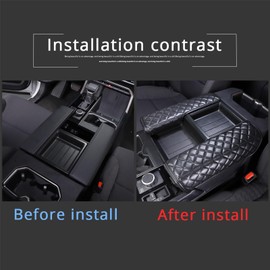 TOYCIDFG Car Center Console Armrest Cover Cushion Pad Compatible with Toyota Tundra Sequoia 2022-2024, Waterproof Cushion Pad Car Accessories (Black)