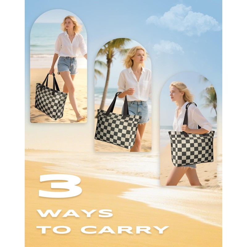 Vewaci Beach Bag, 35L Large Beach Bags Waterproof Sandproof for