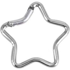 Silvery Heavy Duty Locking Hook for Camping Fishing Hiking Travel Aluminum Alloy Carabiner Hook Star Shape Climbing Buckle Spring Loaded Carabiner