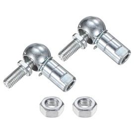 M METERXITY 2-Pack CS10 Ball Head Rod End Bearing, M8x1.25 Right Male Thread and Right Female Thread Self-lubricating Carbon Steel Angle Ball Joint Socket End Fitting for Automotive