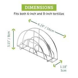 Chef Tacos 2-Pack Taco Shell Molder & Maker, Stainless Steel Tool for Oven, Air Fryer, Stove Top, Toaster & Frying; Dishwasher Safe, Reusable, Salad Shell Mold & Tortilla Warmer, 6-8 Inch
