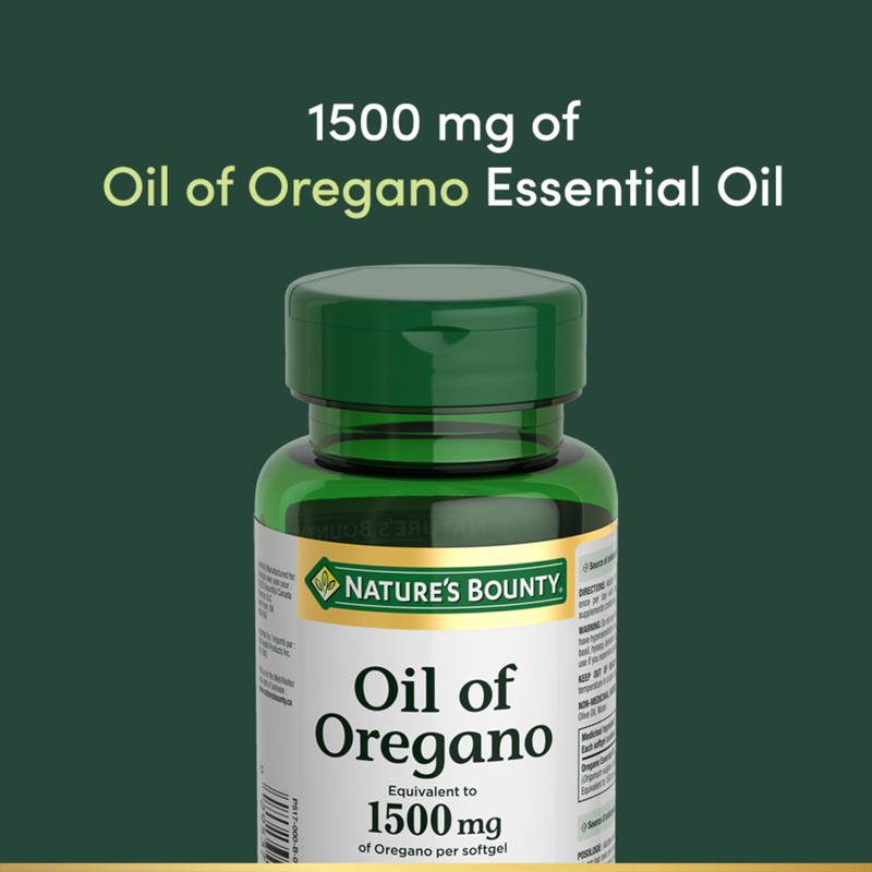 Nature's Bounty Oil of Oregano 1500 mg 90 Liquid Softgels