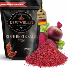 120 g Beetroot Salt by Krautschmaus, Herbal Salt, for Seasoning, Cooking and Roasting, Mixed with Pink Natural Salt Fine, Known as Himalayan Salt, Crystal Salt from Salt Range Pakistan