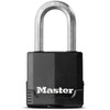 MASTER LOCK Heavy Duty Padlock, Key, Covered Laminated Steel, Outdoor,