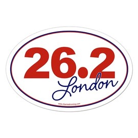 Charmed Running Brand London Marathon 26.2 Script Car Magnet