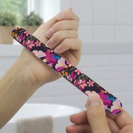 Haruna Floral Pattern Double-Sided Nail File Emery Board Set 4 Pack