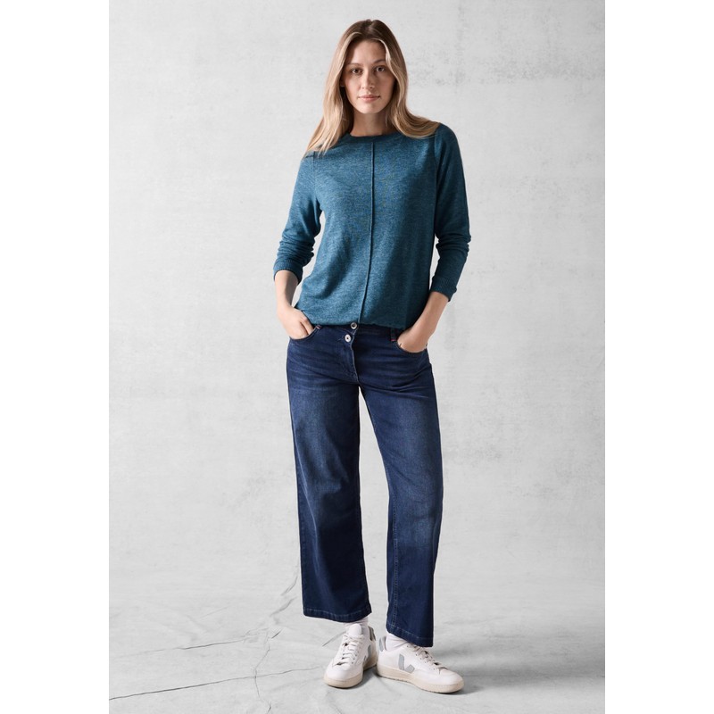 Cecil Women's Long-Sleeved Shirt, Aqua Melange