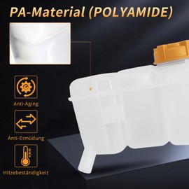 Dokili Expansion Tank Coolant Compatible with Fiesta V JD JH Fusion JU 1.3L 1.4L Petrol Diesel 2001-2012 1221363