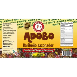 Kuko's M Foods ADOBO Caribbean Caribenio sazonador polvo - 25 lbs