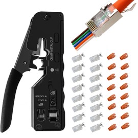 YALYAYA RJ45 Crimping Tool Set Network Tool Set for Network Connector CAT5/CAT6/CAT7 LAN Plug Pass Through Crimping Tool 6P 8P Telephone Plugs