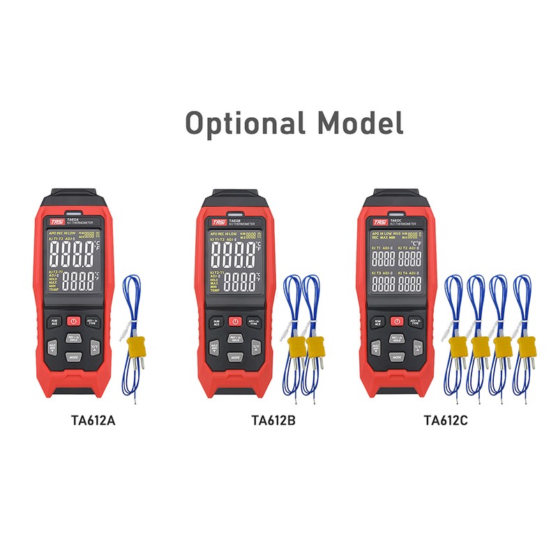TASI TA612B 2 Channels K/ J Type Thermocouple Thermometer -200~1372℃/