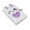 Plush Bunny Secret Diary with Lock and Key, Cute Glitter