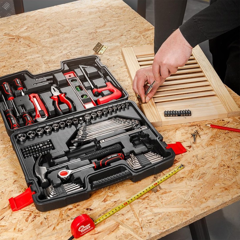 Top Tools Tool Box 100 Pieces - Socket Set 1/4"