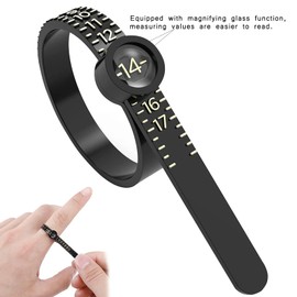 WUCID Ring Sizer Measuring Set Reusable Finger Size Gauge Measure Tool Jewelry Sizing Gauge 1-17 USA Rings Size US 0-13 with Half Size 27 Pieces