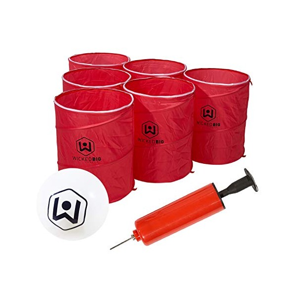 Wicked Big Sports Supersized Pong Outdoor/Indoor Sport Tailgate Games, 6 Cups, Multi (965)