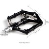 LYCAON Bike Bicycle Pedals, Light Aluminum Alloy Casting Body, 2DU
