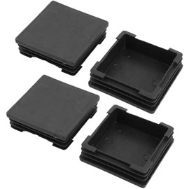 LEAUNGYOO 4pcs Square Pipe Cap 2.8 x 2.8 inches (70 x 70 mm) Square Pipe End Cap Resin Cap Pipe Cap Tube Insert End Cap 2.8 inches (70 mm)