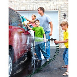 Plastair SpringHose PUWE625B94H-AMZ Light EVA Lead Free Drinking Water Safe Recoil Garden Hose, Green, 3/8-Inch by 25-Foot