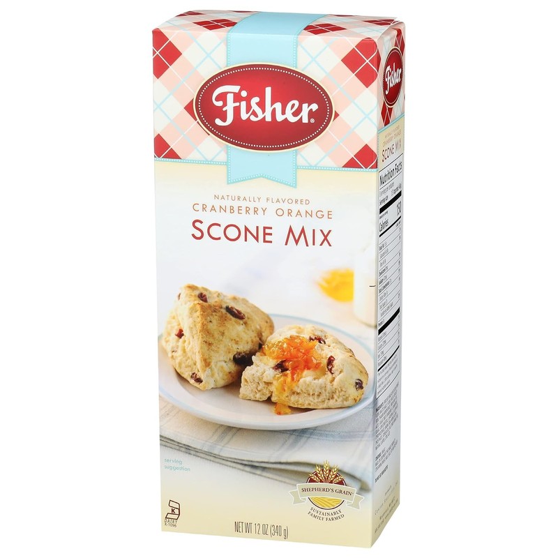 Fisher Scone Mix, Cranberry Orange, 12 OZ (Pack of 1)