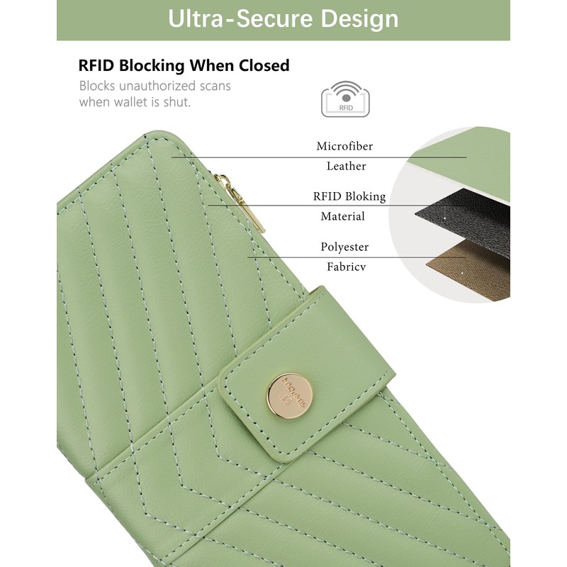 Sunpour Wallets for Women,RFID Blocking Wallets Ladies Thin Trifold Wallets