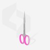STALEKS Pro Professional Cuticle Scissors 25 mm Ergonomic Rings Stainless
