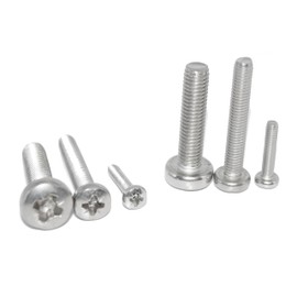Pan Head Screws M6X28 6 Pieces Stainless Steel A2 / V2A Rustproof with Pozi Phillips DIN 7985 / ISO 7045, Machine Screw