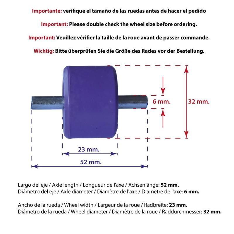 Replacement Wheels for Trainers with Automatic Wheels. 2 Purple Wheels