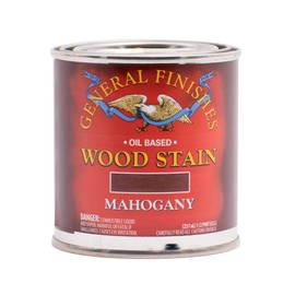 General Finishes Oil Based Penetrating Wood Stain, 1/2 Pint, Mahogany
