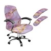 Xorudoydet Pink Marble Print Computer Office Chair Cover, Stretchable Office