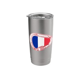 France Flag Rock Climbing Carabiner Stainless Steel Insulated Tumbler