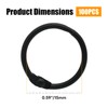 Semrien 100 Pcs 1/2 Inch Binder Rings, Loose Leaf Binder