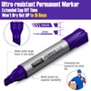 Fuutreo 10 Pack Jumbo Permanent Markers Bulk Large Chisel Tip