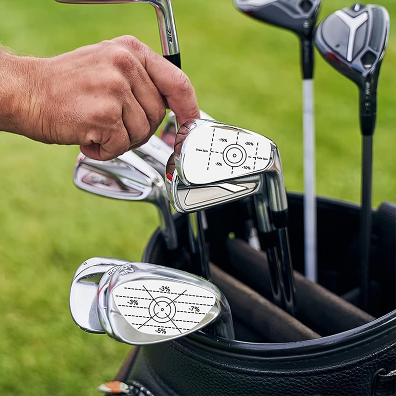 Alnicov 50 Set Golf Impact Tape Golf Target Sticker 3