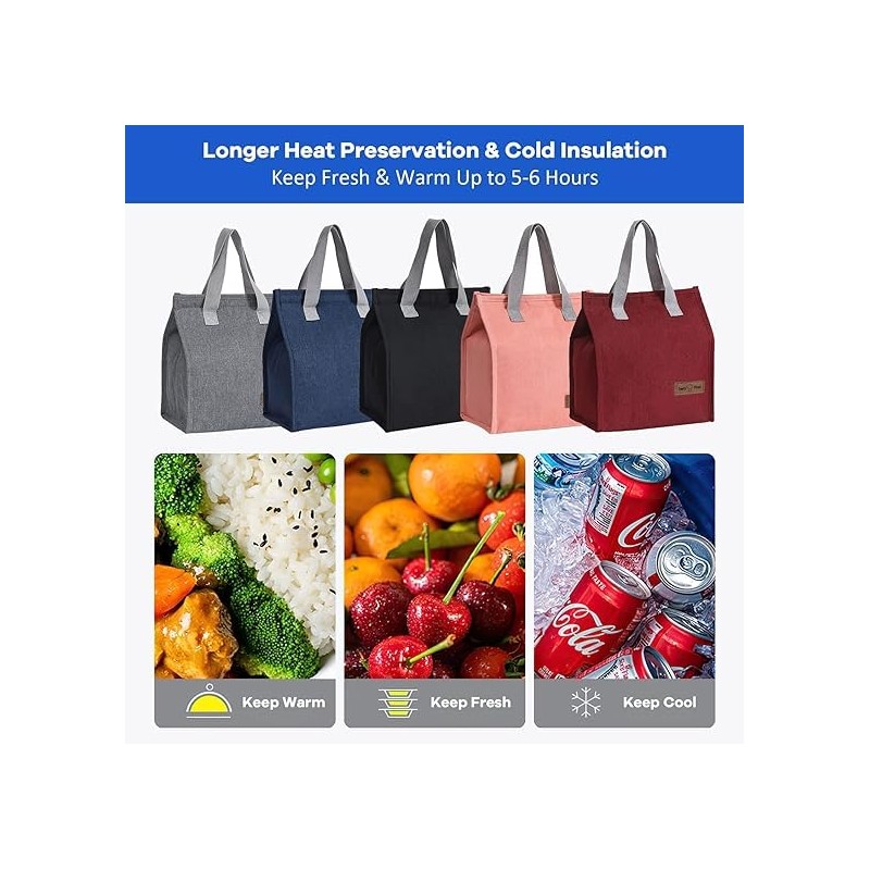 GATG Insulated Lunch Tote - Leakproof Lunch Cooler Bag for