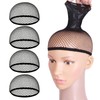 4 Pcs Wig Caps，Nylon Mesh Wig Cap，Wig NetsHair Net for