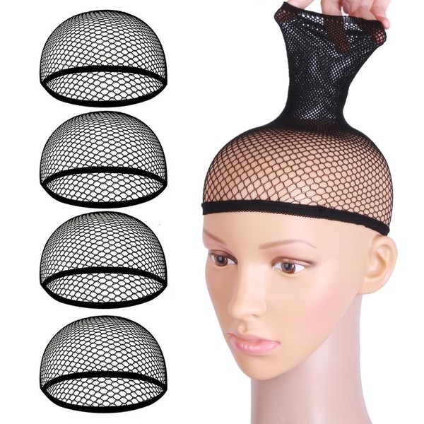 4 Pcs Wig Caps，Nylon Mesh Wig Cap，Wig NetsHair Net for