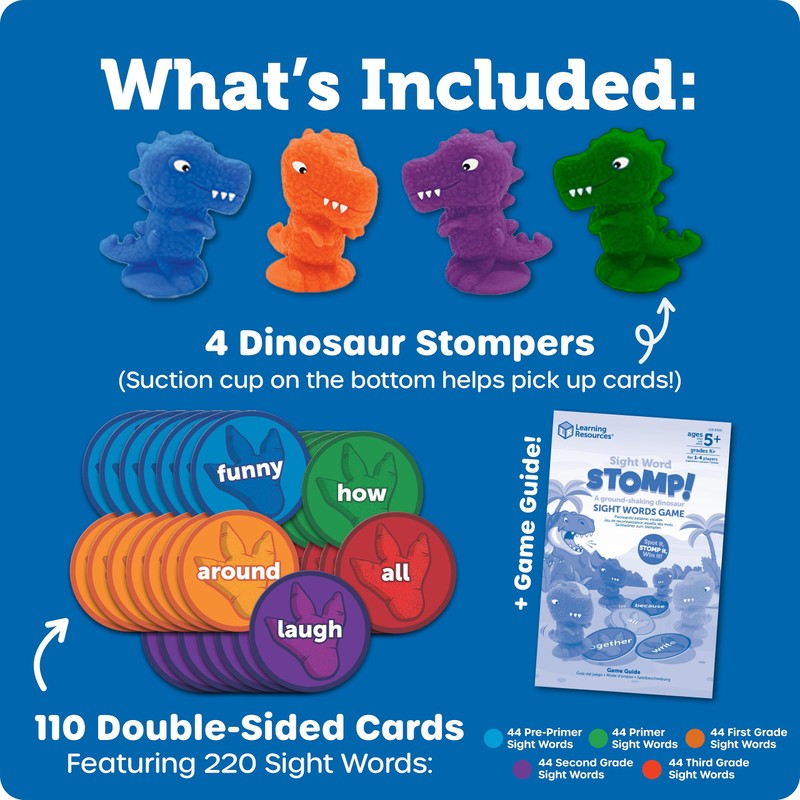 Learning Resources Sight Word Stomp! - Alphabet Toys, Phonics Flash