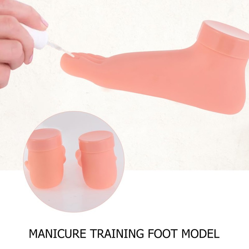 Lurrose Mannequin 2 Pcs Plastic Foot Model Tools Nail Art