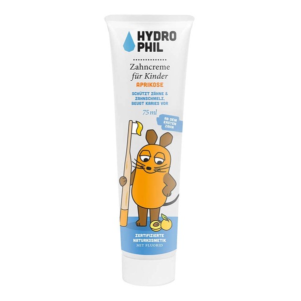Hydrophil Toothpaste for Children - The Mouse - With Flavour - Children's Toothpaste 2-6 and 0-2 - Natural Cosmetics - Baby Toothpaste - Junior - With Fluoride (75 ml (Pack of 1)