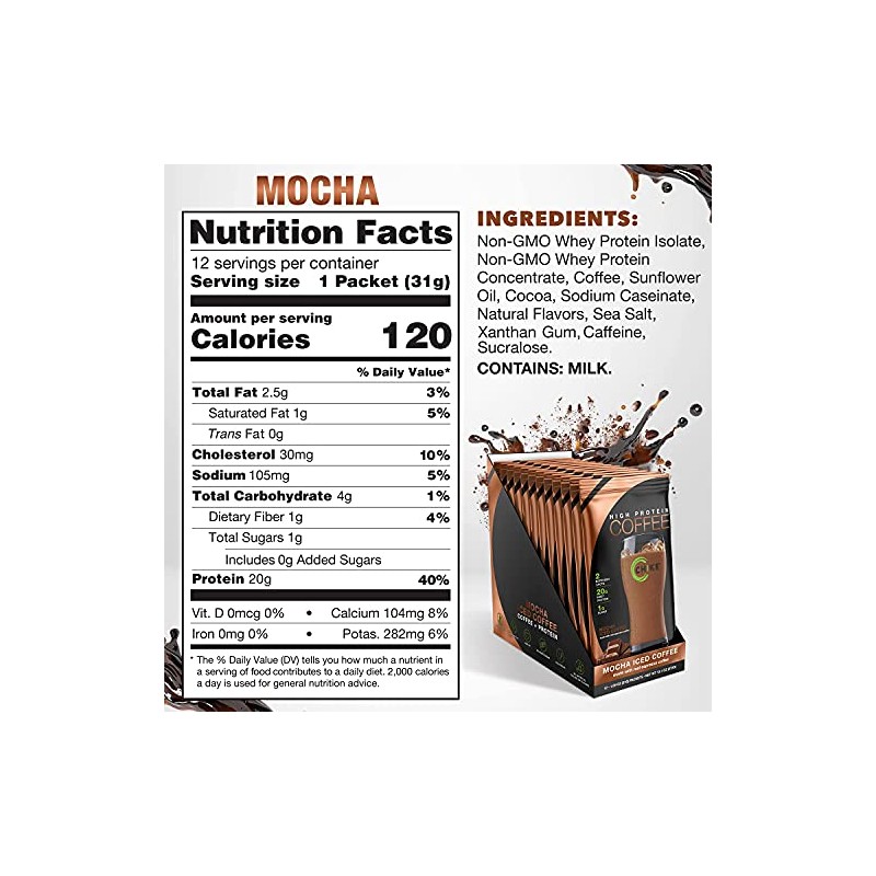 Chike Nutrition High Protein Coffee Mocha, 1 Pound by Chike